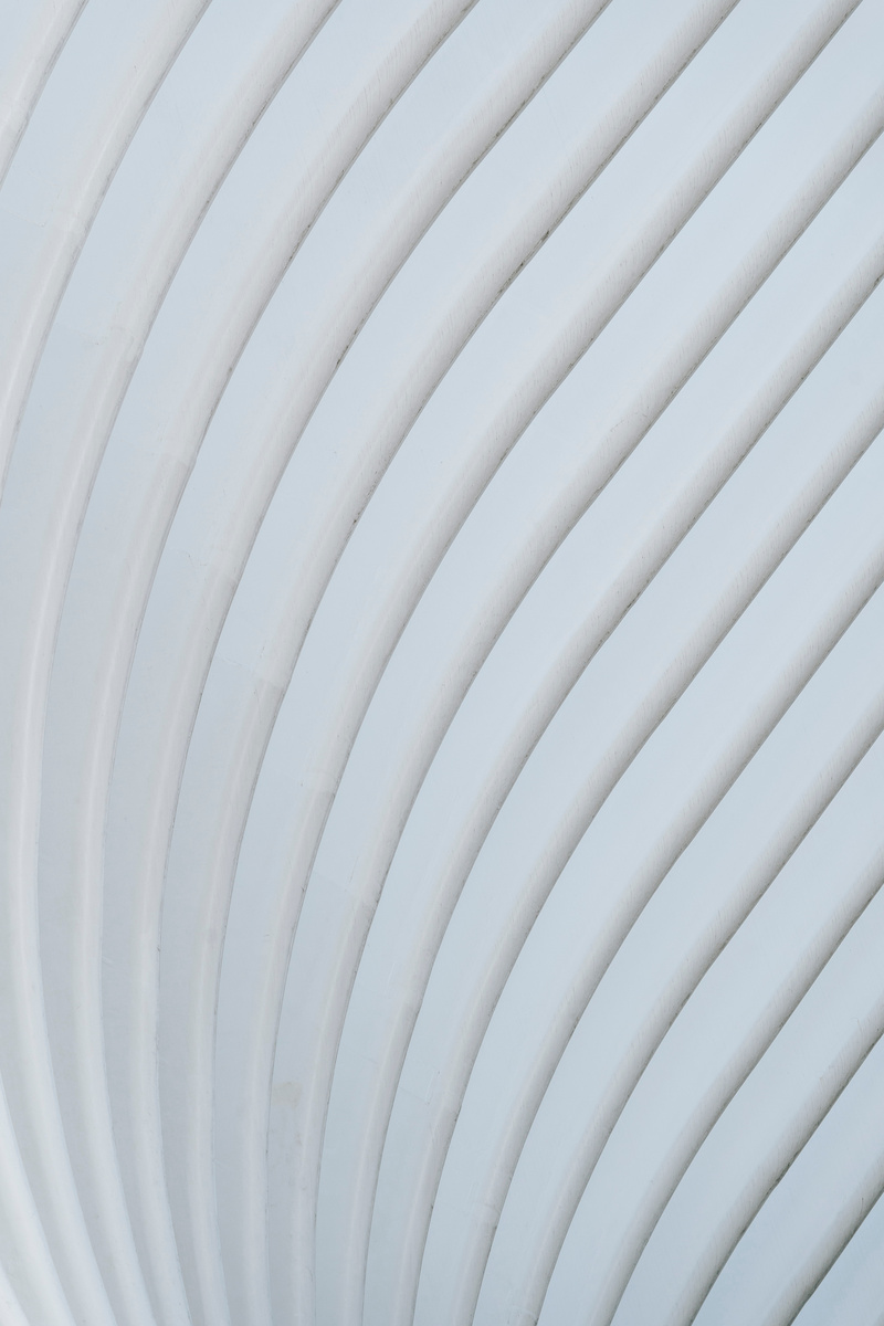 White textured abstract architectural wavy wall